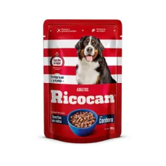 RICOCAN ADULTO TROCITOS CORDERO EN SALSA POUCH 100GR
