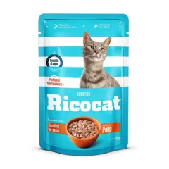 RICOCAT ADULTO TROCITOS  SALSA POLLO POUCH 85GR