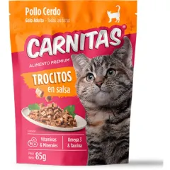 CARNITAS AP GATO TROCITOS EN SALSA POLLO CERDO X 85 GR