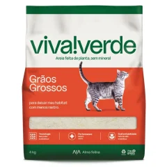 ARENA P/GATO VIVA VERDE GRANOS GRUESOS