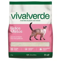 ARENA P/GATO VIVA VERDE 4 KG - VIDA DESCOMPLICADA