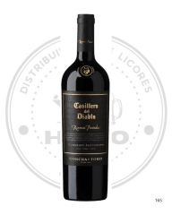 VINO CASILLERO DEL DIABLO RESERVA PRIVADA CABERNET SAUVINON 14,5ºG.L 750CC UN