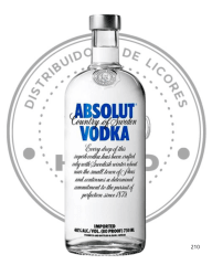 VODKA ABSOLUT 40º G.L1000CC