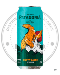 CERVEZA PATAGONIA HOPPY LAGER MYLODON 4.8º G.L 470 CC PACK 6