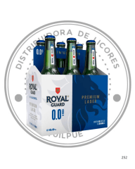 CERVEZA ROYAL GUARD PREMIUM LAGER ZERO ALC.355CC PACK 6