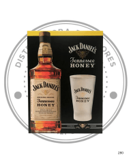 WHISKY JACK DANIEL MIEL 40ºGL 750CC CON VASO
