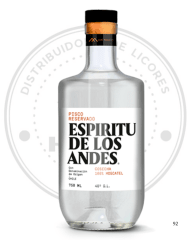 PISCO ESPIRITU DE LOS ANDES RESERVADO 40º GL 750 CC