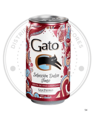 VINO GATO LATA SELECCION DULCE TINTO 8ºGL PACK 6 UN 350 CC