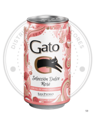 VINO GATO LATA SELECCION DULCE ROSE 8º G.L PACK 6 UN 350 CC