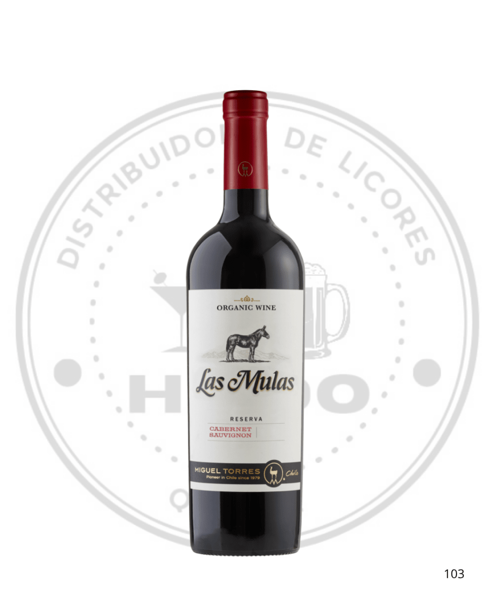 VINO LAS MULAS ORGANICO CS 13.5ºGL 750CC1
