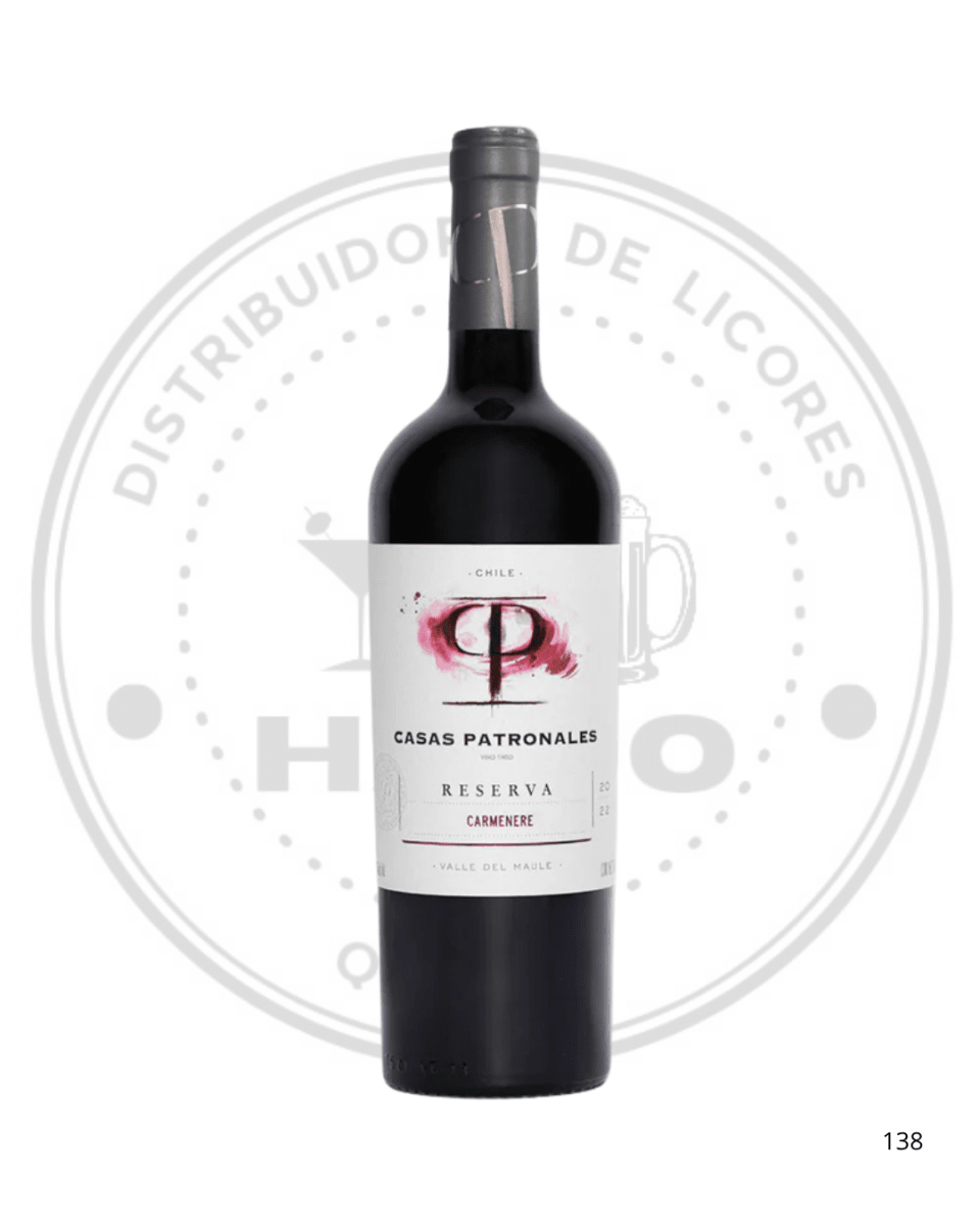 VINO CASAS PATRONALES RESERVA CARMENERE 14ºGL 750CC1