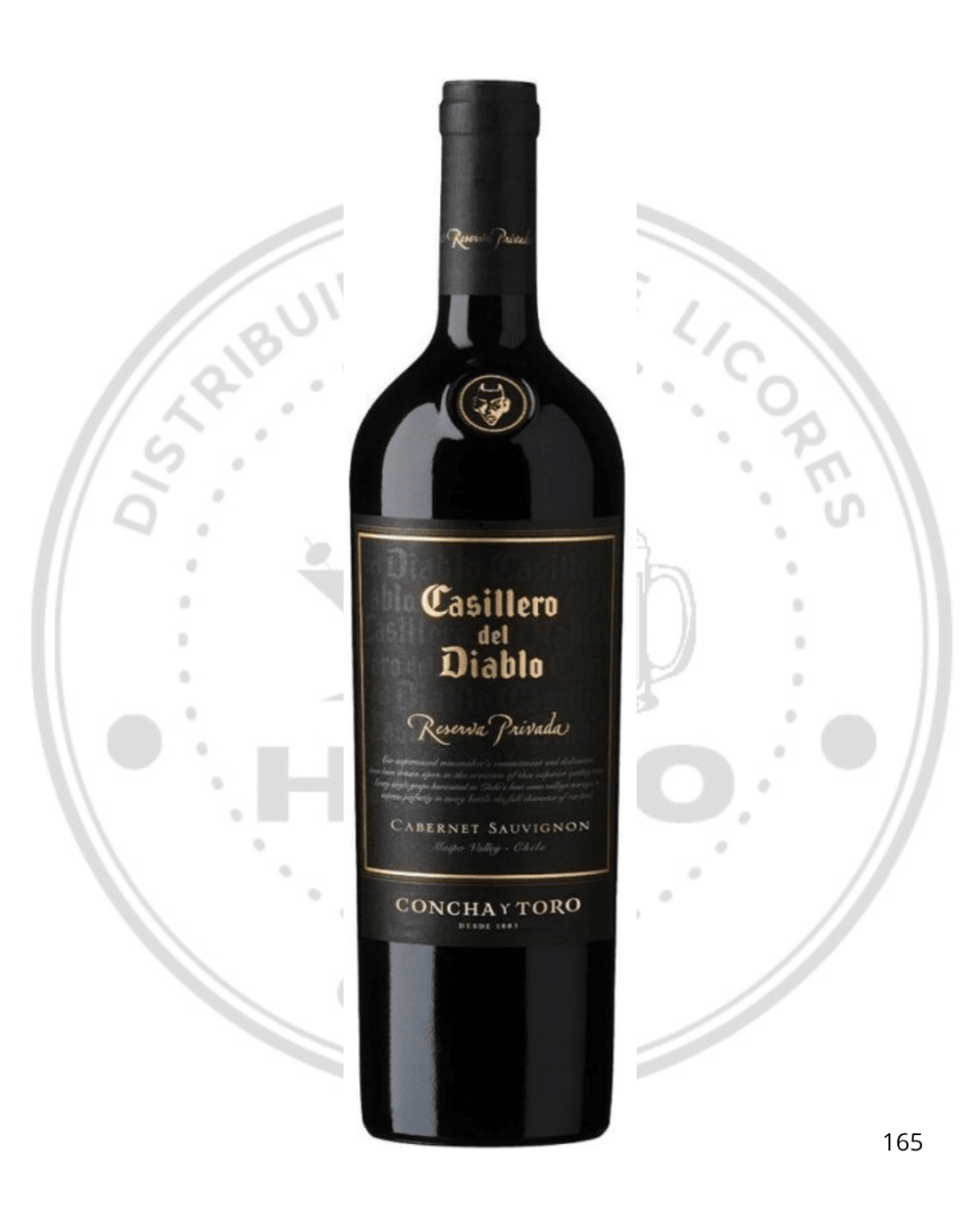 VINO CASILLERO DEL DIABLO RESERVA PRIVADA CABERNET SAUVINON 14,5ºG.L 750CC UN1