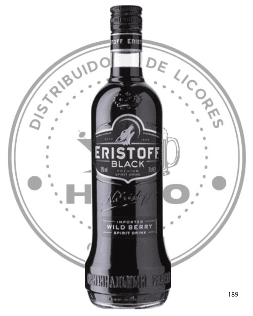 VODKA ERISTOFF BLACK 40º G.L 700CC1