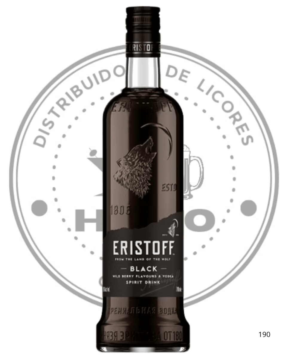 VODKA ERISTOFF BLACK 40º G.L 1000CC1