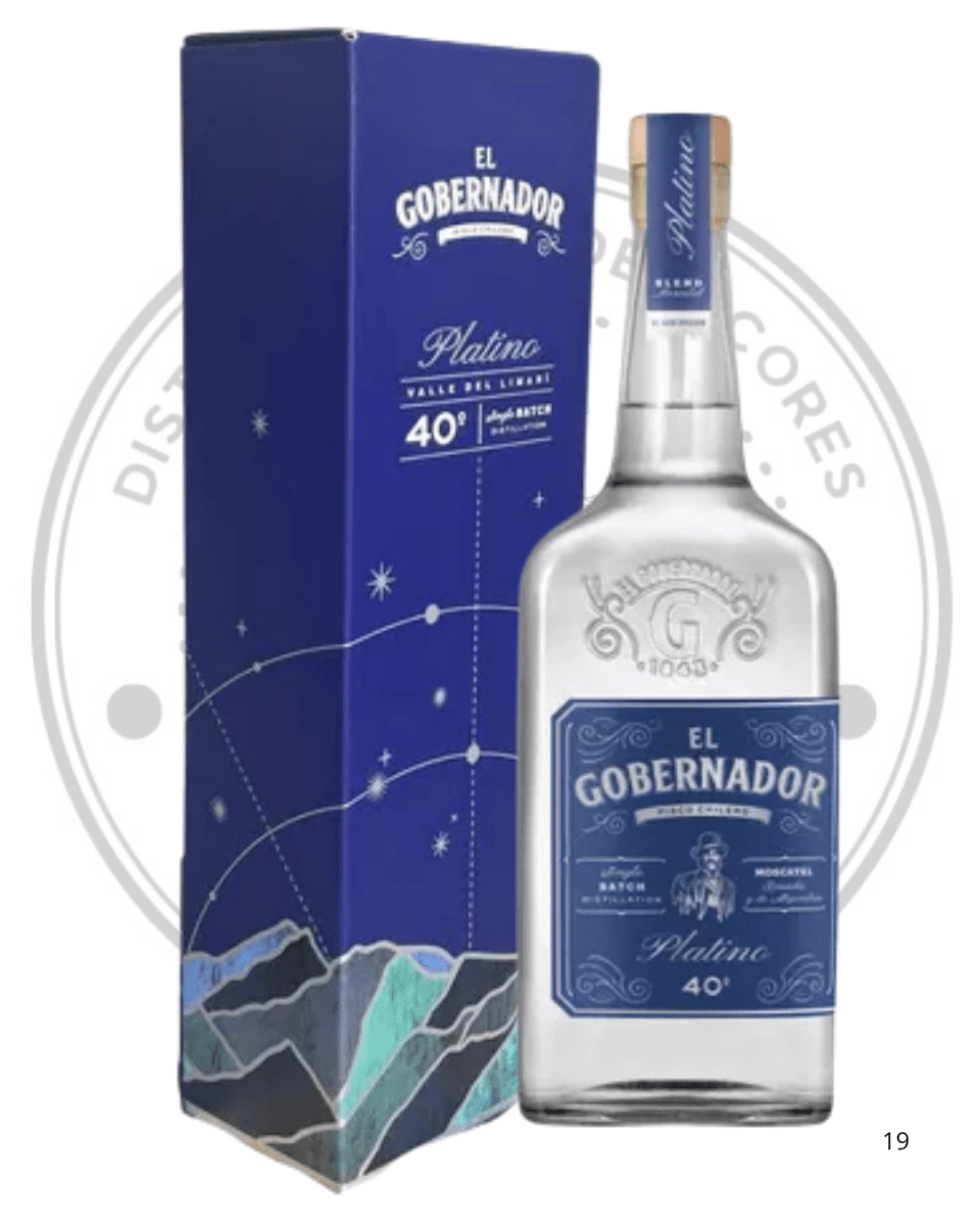PISCO EL GOBERNADOR PLATINO 40° 750 CC1