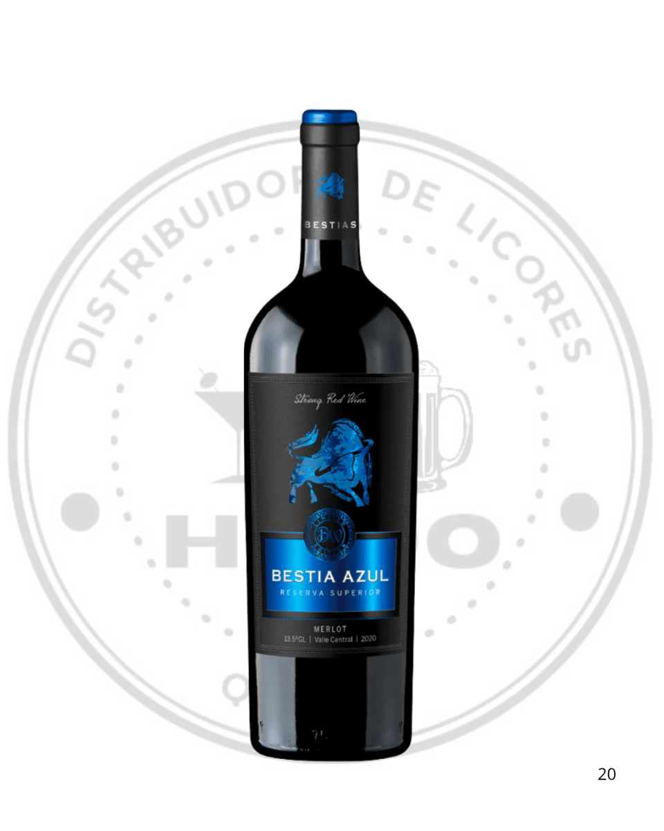 VINO BESTIA AZUL RESERVA CABERNET SAUVINON 14.5ºGL 750CC1