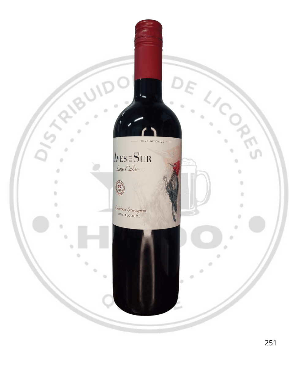 VINO AVES DEL SUR LOW CALIES CABERNET SAUVINON 7ºGL 750CC (VEGAN)1