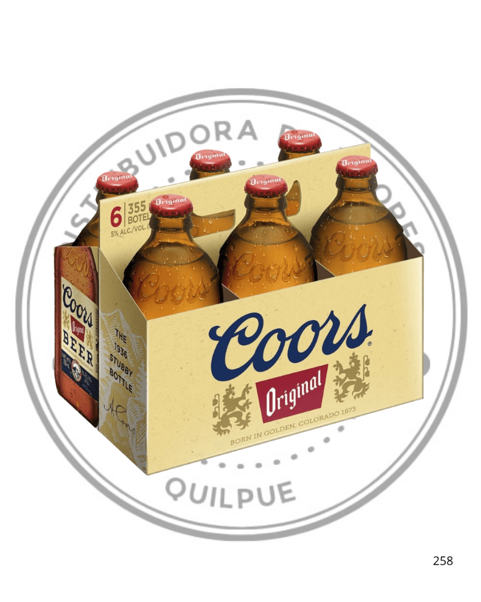 CERVEZA COORS CANASTILLO 6 UN 5º G.L 355CC1