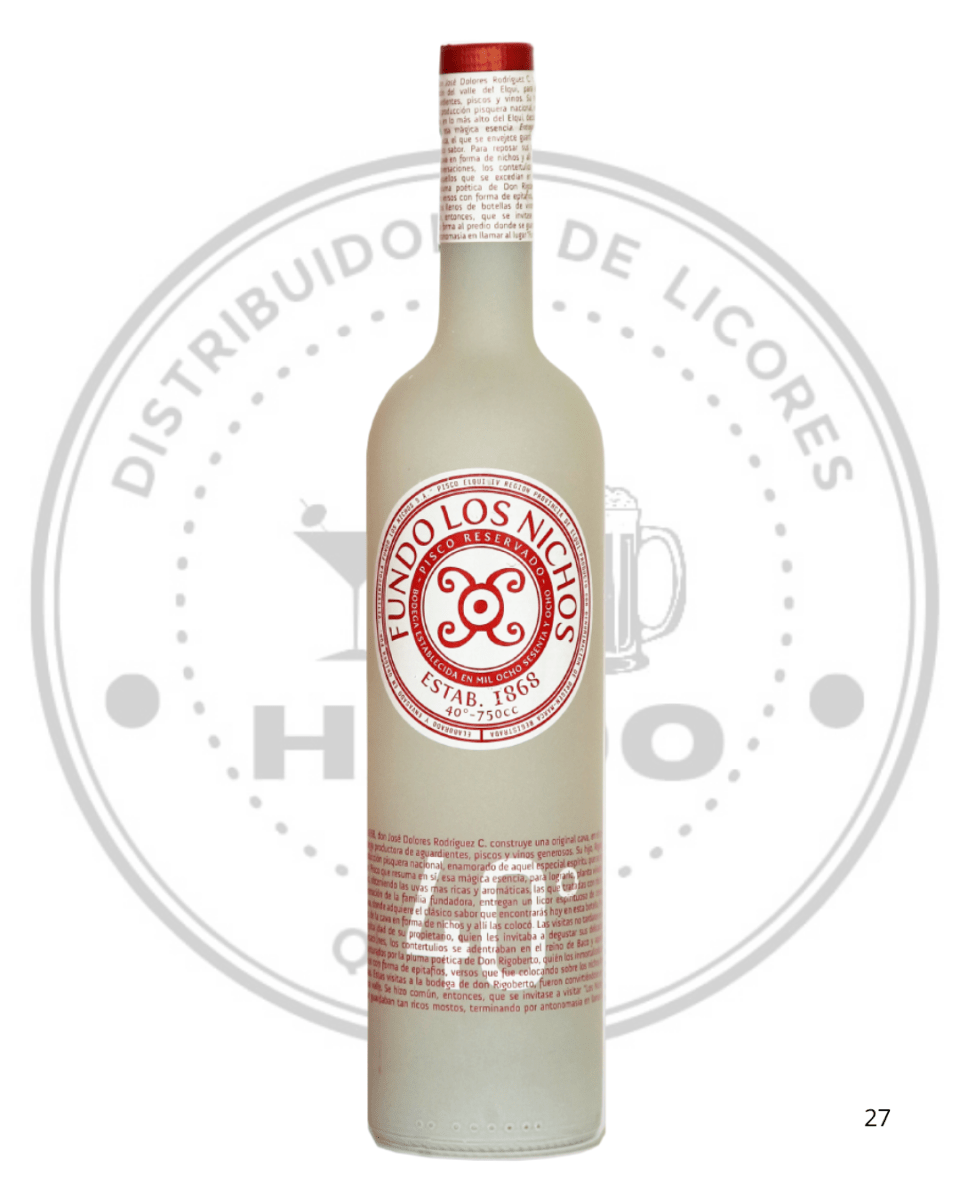 PISCO LOS NICHOS 40° G.L 750CC1