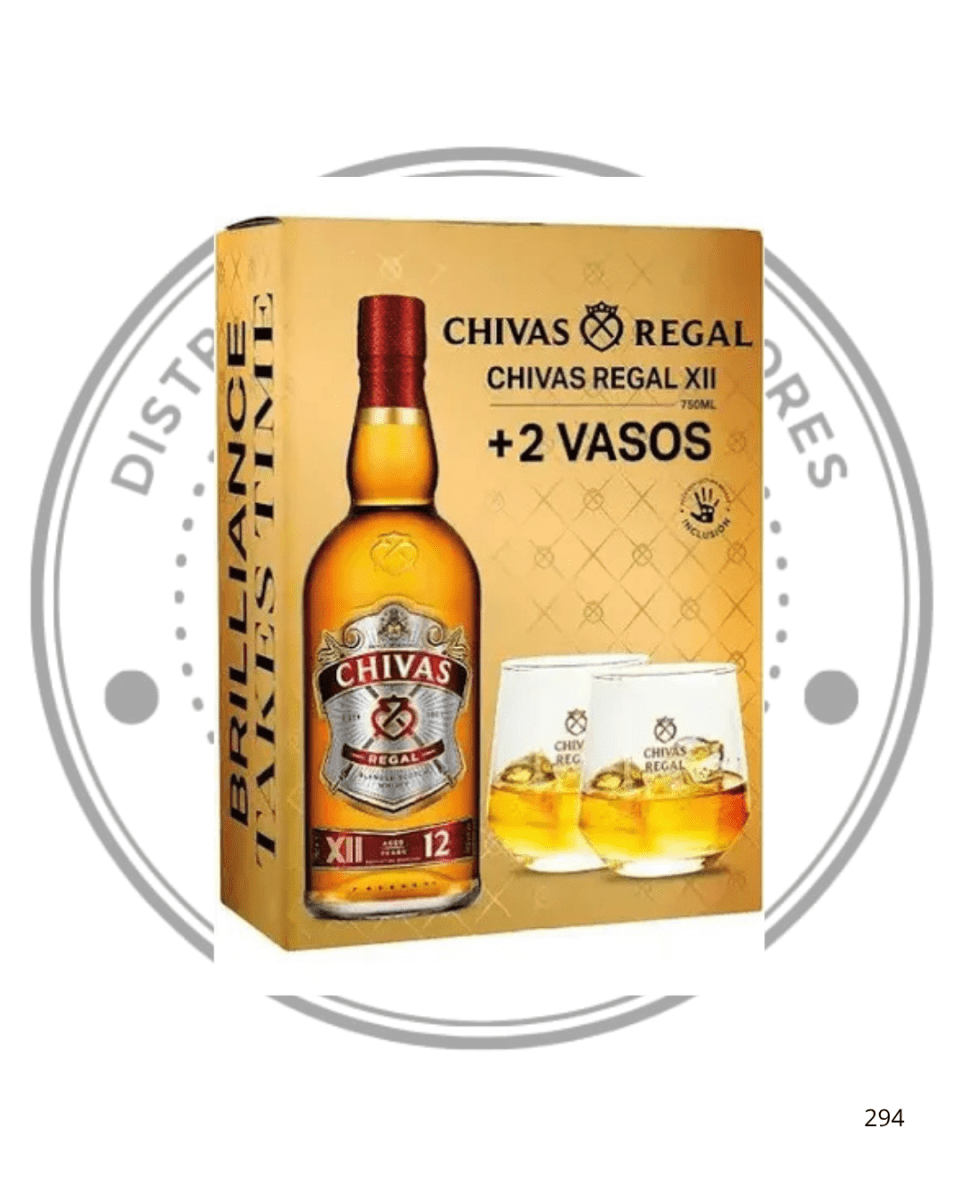 WHISKY CHIVAS 750CC+PETACA+VASO 40º G.L2