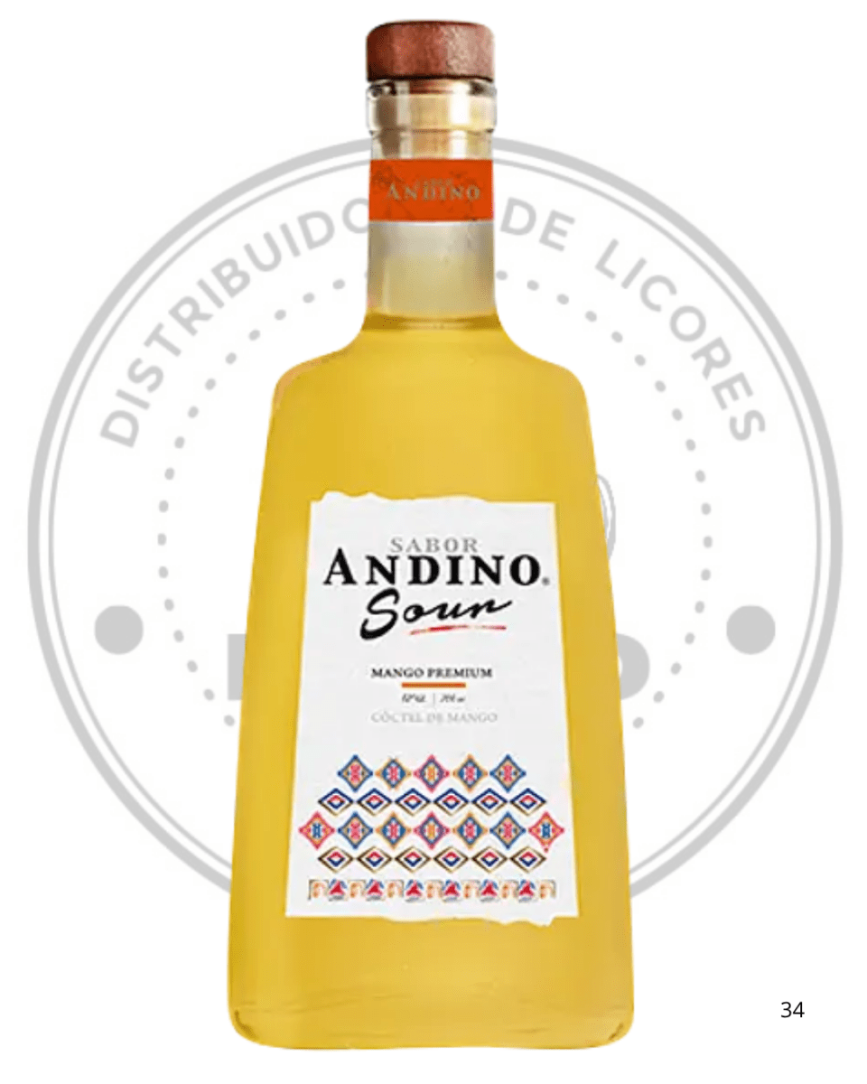 PISCO SOUR SABOR ANDINO MANGO 12°G.L 1000CC1