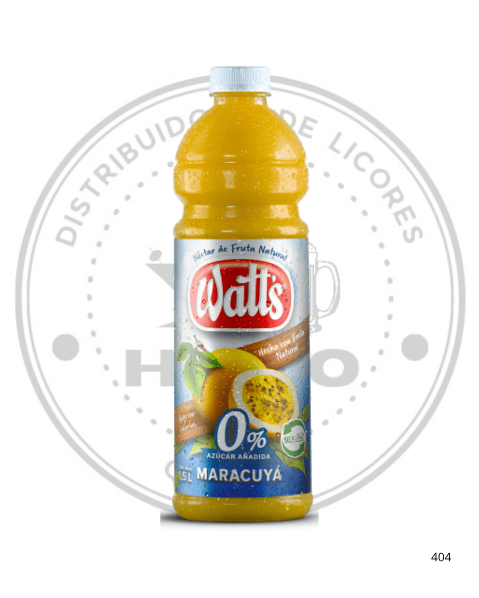 JUGO WATTS MARACUYA 0% AZUCAR AÑADIDA 1.5 LTS1