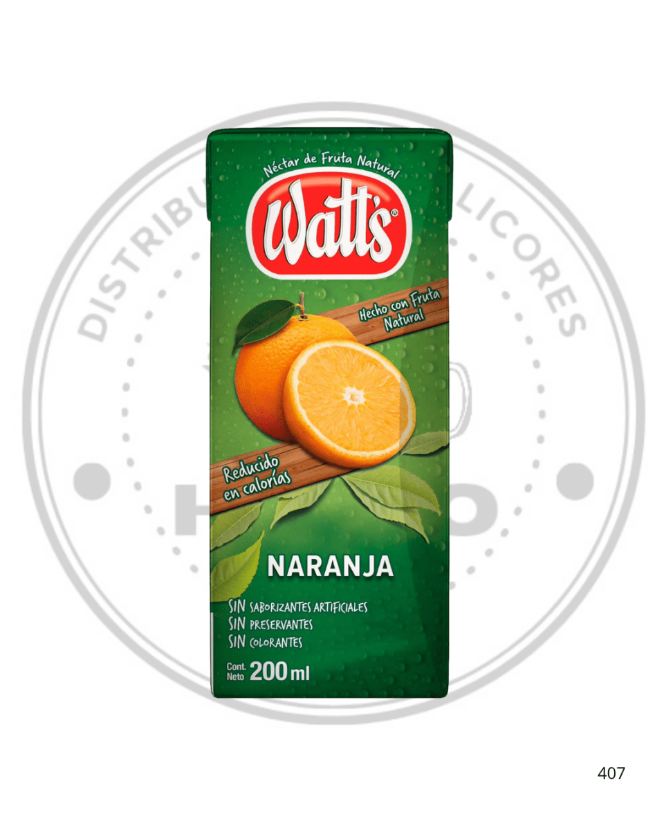 JUGO WATTS NARANJA PACK 6 UN 200 CC1