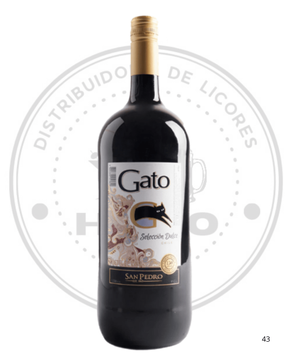VINO GATO DULCE TINTO 8°GL 1500 CC1