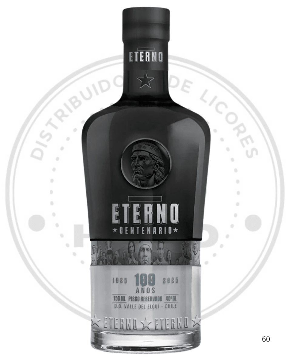 PISCO CENTENARIO RESERVADO TRANSPARENTE 40º AL. 750 ML1