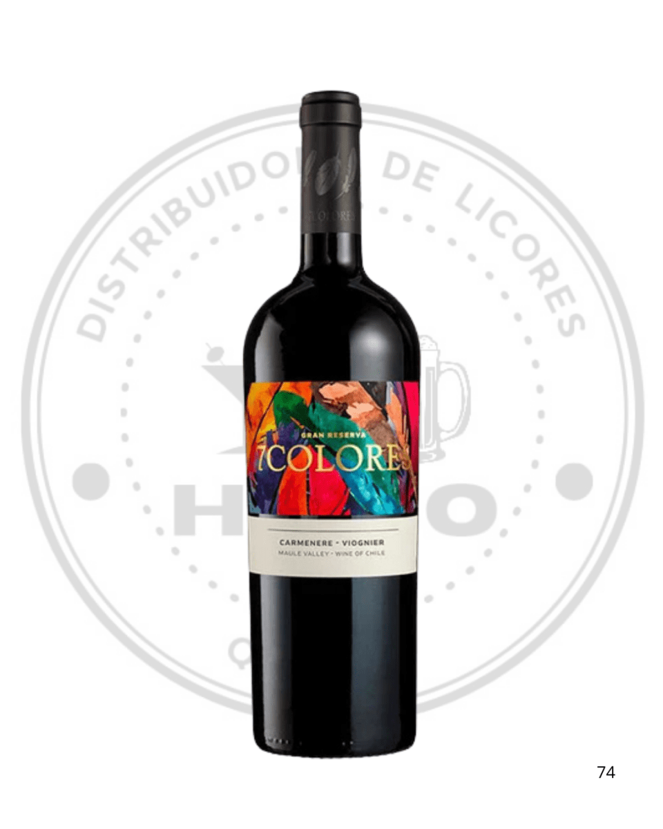 VINO 7 COLORES RESERVA CARMENERE 13ºGL 750CC1