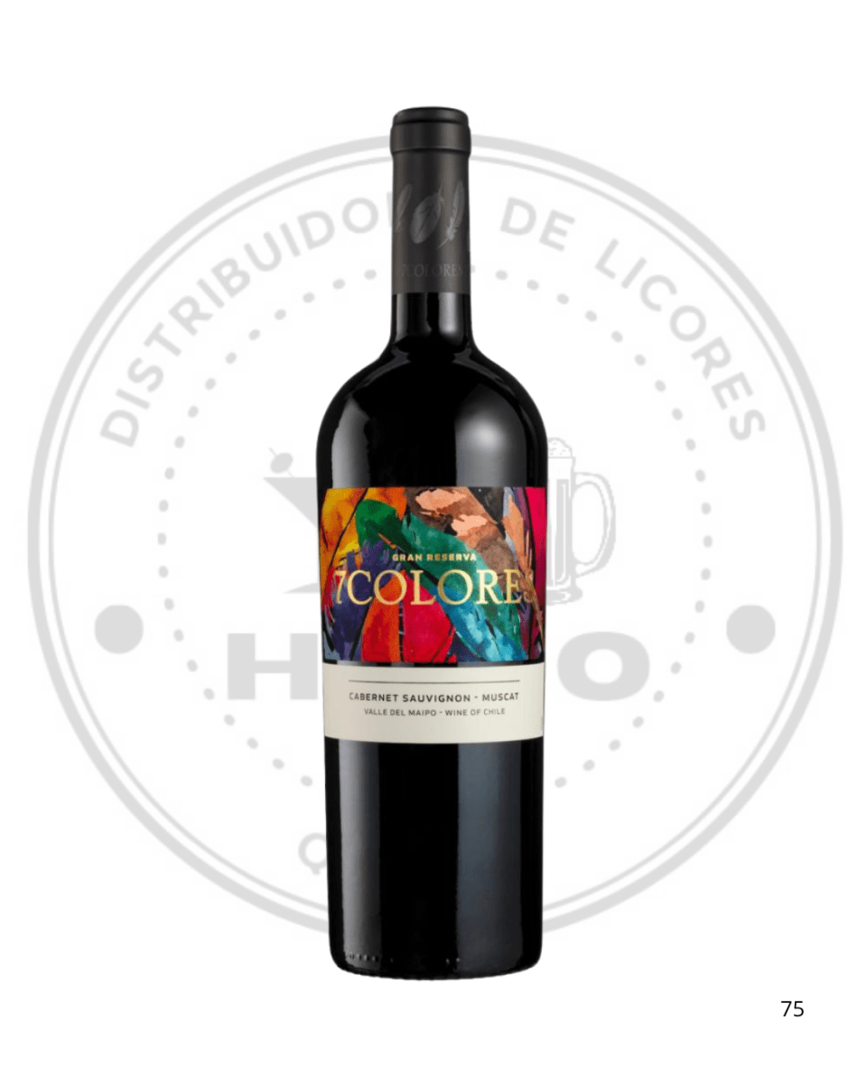 VINO 7 COLORES RESERVA CABERNET SAUVINON 13ºGL 750CC1