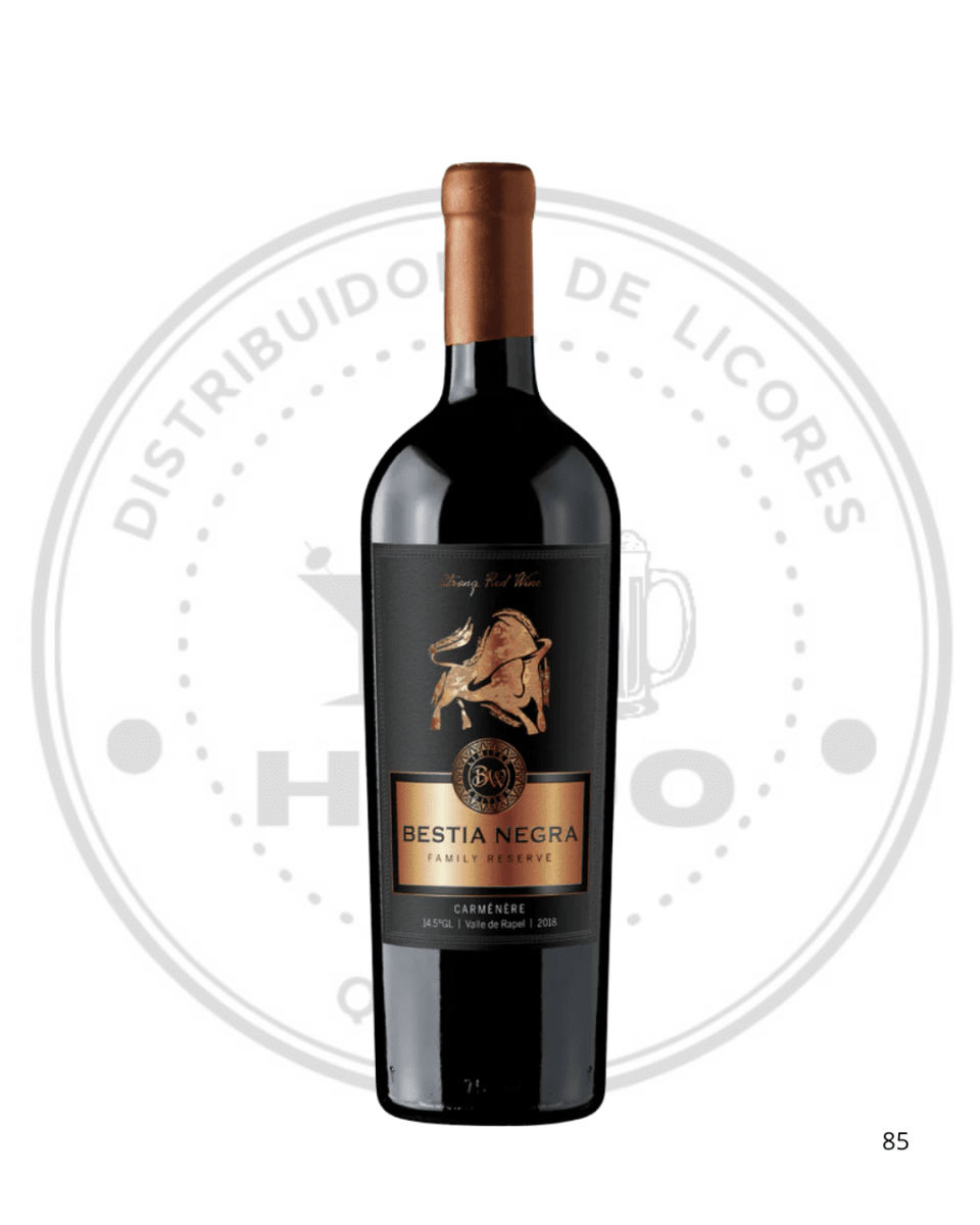 VINO BESTIA NEGRA RESERVA DE FAMILIA CARMENERE 14ºGL 750CC1