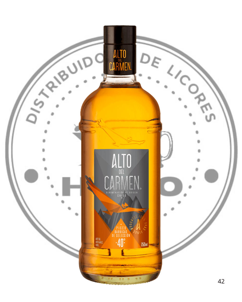 PISCO ALTO DEL CARMEN BARRICAS DE SELECCION 40° 750 CC1