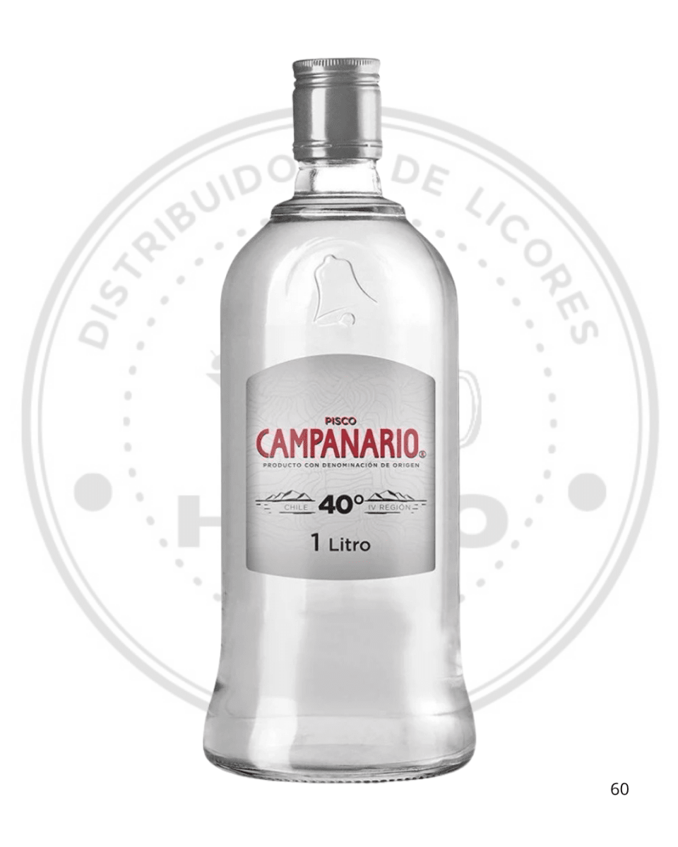 PISCO CAMPANARIO BLANCO 40º GL 1000 CC1