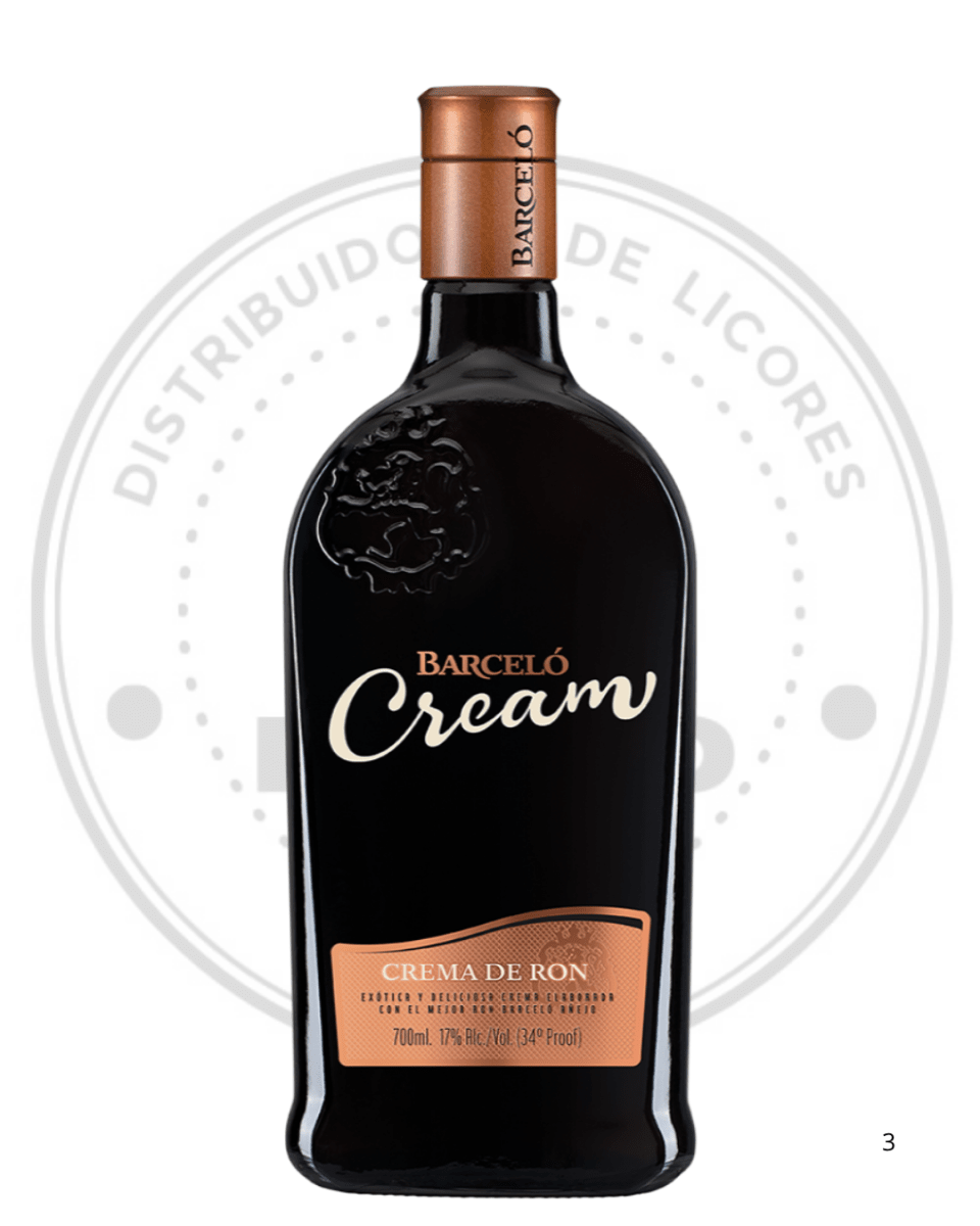 CREMA DE RON BARCELO 34ºGL 700CC1