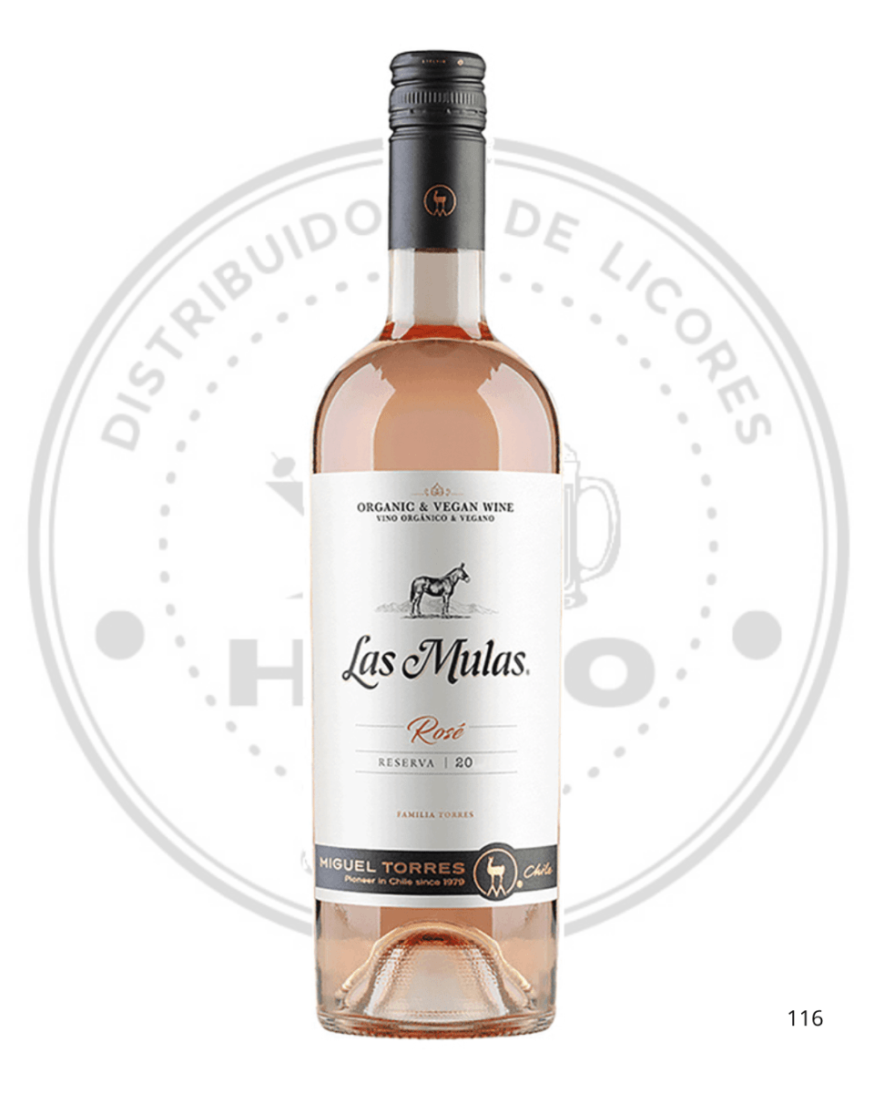 VINO LAS MULAS RESERVA ORGANICO ROSE 12.5ºGL 750CC1