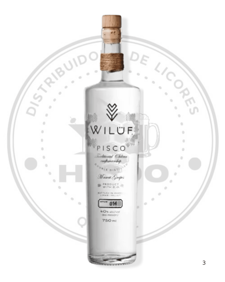 PISCO WILUF DOBLE DESTILADO 40ºGL 750CC1