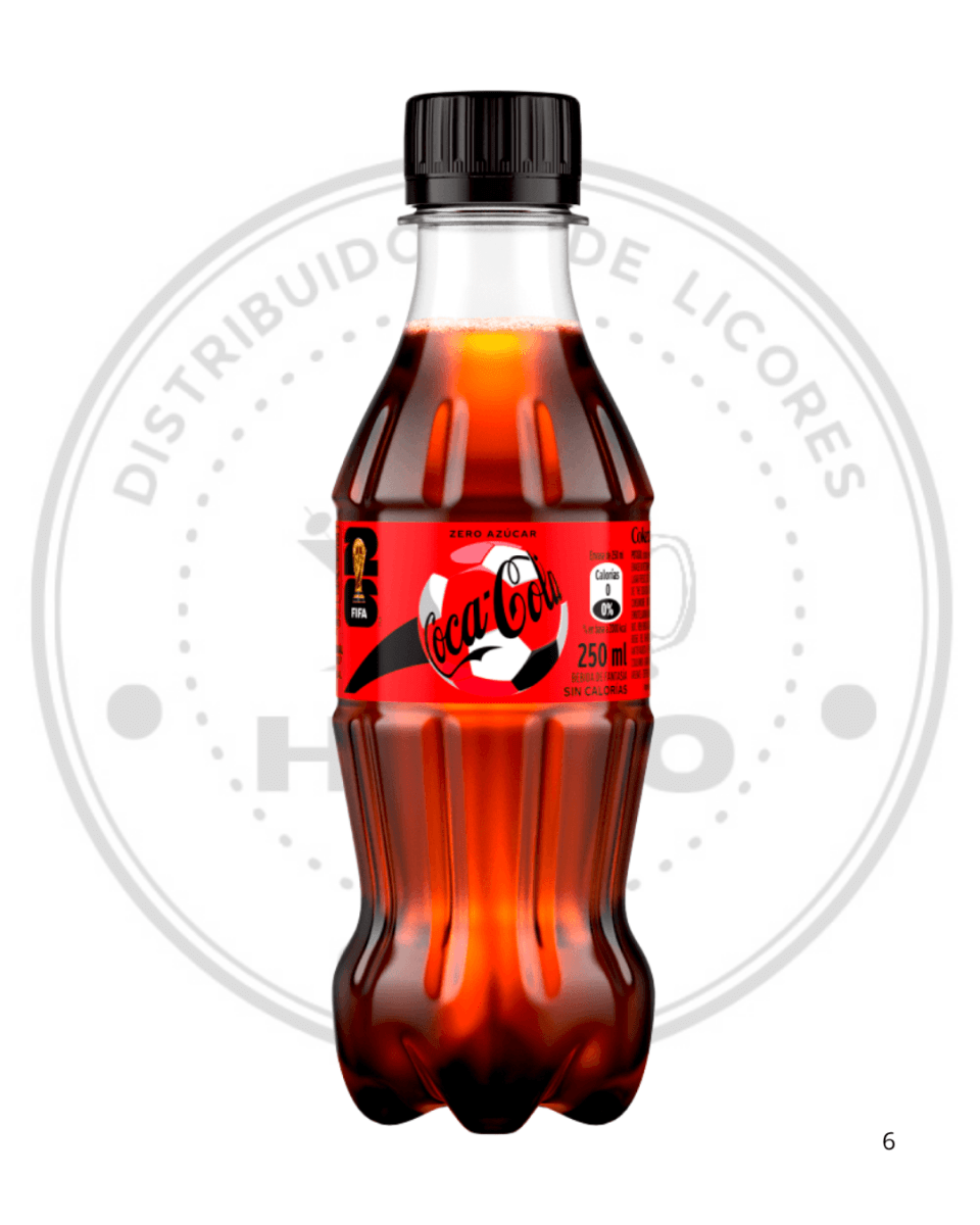 BEBIDA COCA-COLA 250CC ZERO PACK 6 UN1