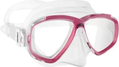MÁSCARA CRESSI SUB MODELO PERLA TRANSPARENTE/ROSADA