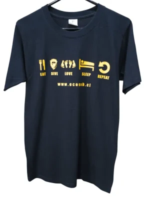POLERA DISEÑO ECOSUB NEGRA HOMBRE