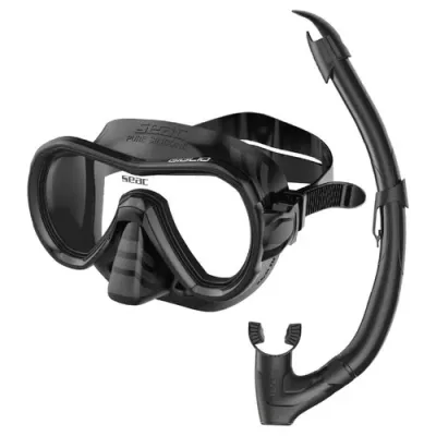 SET MÁSCARA Y SNORKEL MODELO GIGLIO NEGRO