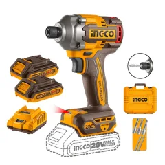 ATORNILLADOR IMPACTO BL + 2 BAT. 2AH Y CARG 1/4 20V/285NM INGCO