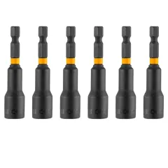 DADO EXAGONAL MAGNETICO INDUSTRIAL 6 PIEZAS 6-12MM-1/4 INGCO