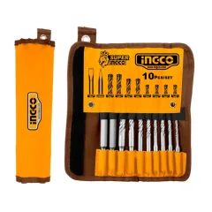 SET DE BROCAS Y CINCELES SDS PLUS 10 PIEZAS INGCO
