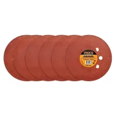 SET DISCO DE LIJA 6 PIEZAS 225 MM/9 PULGADAS P60-240 INGCO