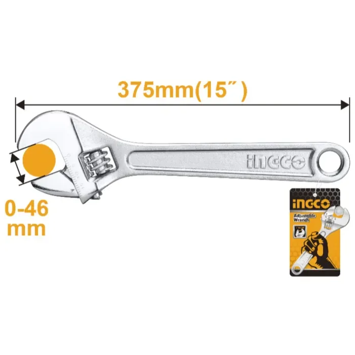 LLAVE AJUSTABLE 375MM/15PULGADAS INGCO1