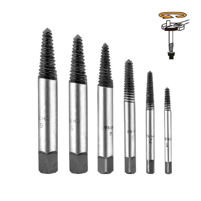 SET EXTRACTOR DE PERNOS 6 PIEZAS 3-25 MM INGCO1