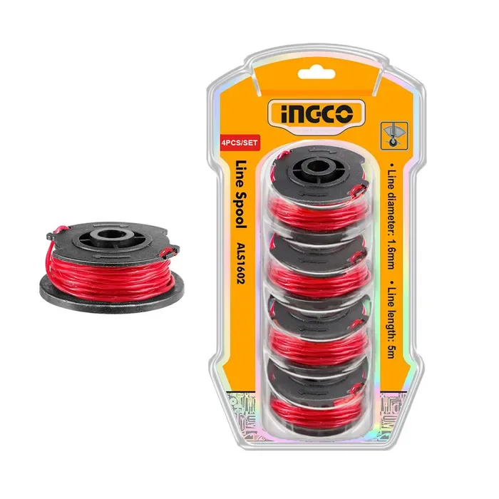HILO PARA ORILLADORA 4 PIEZAS 1,6MM X 5M INGCO1