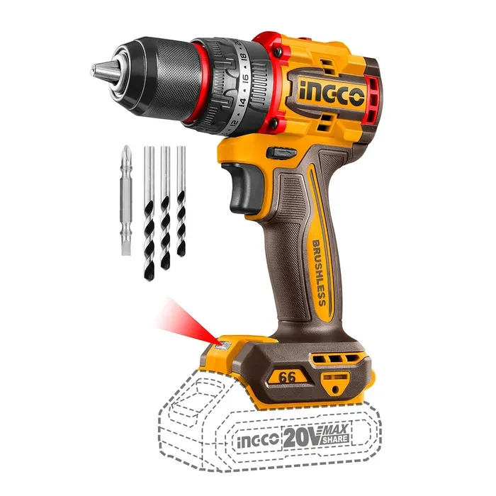 TALADRO PERCUTOR BL INDUSTRIAL COMPACT INALAMBRICO 20 V /13MM INGCO1