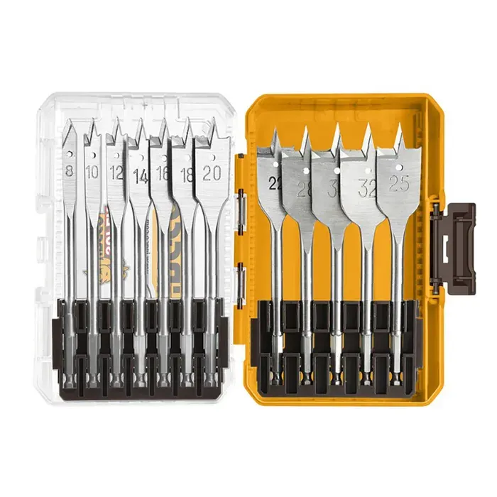 SET DE BROCAS PLANAS PARA MADERA INDUSTRIAL 12 PIEZAS 8-32 MM INGCO1